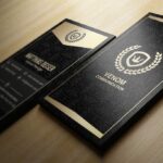 Silk Laminated Business Cards with Stamped Foil finish and coating