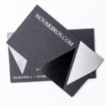 Foil Stamped Business Cards print quality close up
