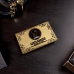 Gold Metal Business Cards color and ink detail