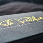 Raised Foil Business Cards finish and coating
