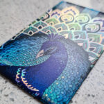 Epoxy Metallic Foil Cards finish and coating