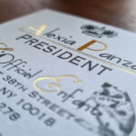 Letterpress Business Cards color and ink detail