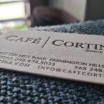 Letterpress Business Cards front and back view