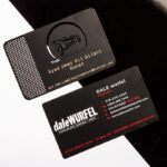 Black Metal Business Cards detail and features
