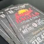 Disposable Menus print quality close up