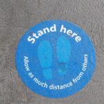 Social Distancing Floor Decals packaging and presentation