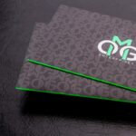 Letterpress Edge Painted Business Cards finish and coating